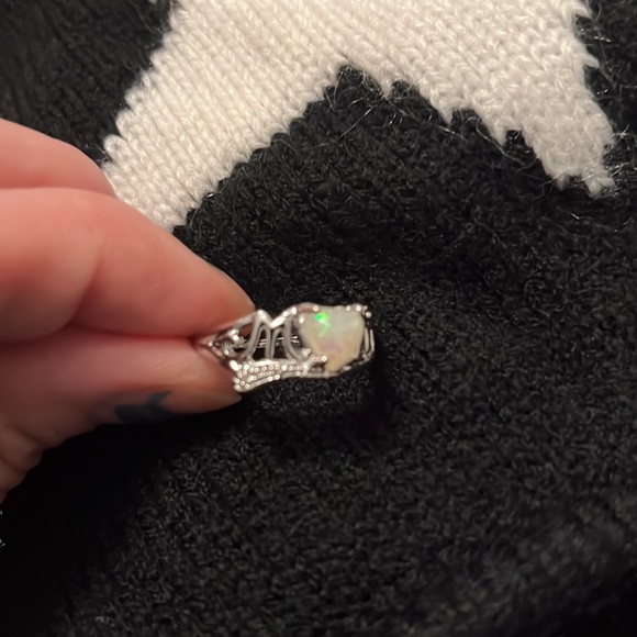 SOLD🧿🧿🧿🧿🧿🧿🧿SILVER FIRE 🔥 OPAL MOM 💍 RING 925 SZ.9🆕🏷️ - Picture 9 of 16